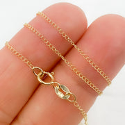 14K Solid Gold Cable Necklace